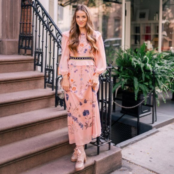 RARE Frye Sabrina 6G Lilac Pink/Cream Leather Lace Up Cute Heeled Ankle Booties - Picture 4 of 15